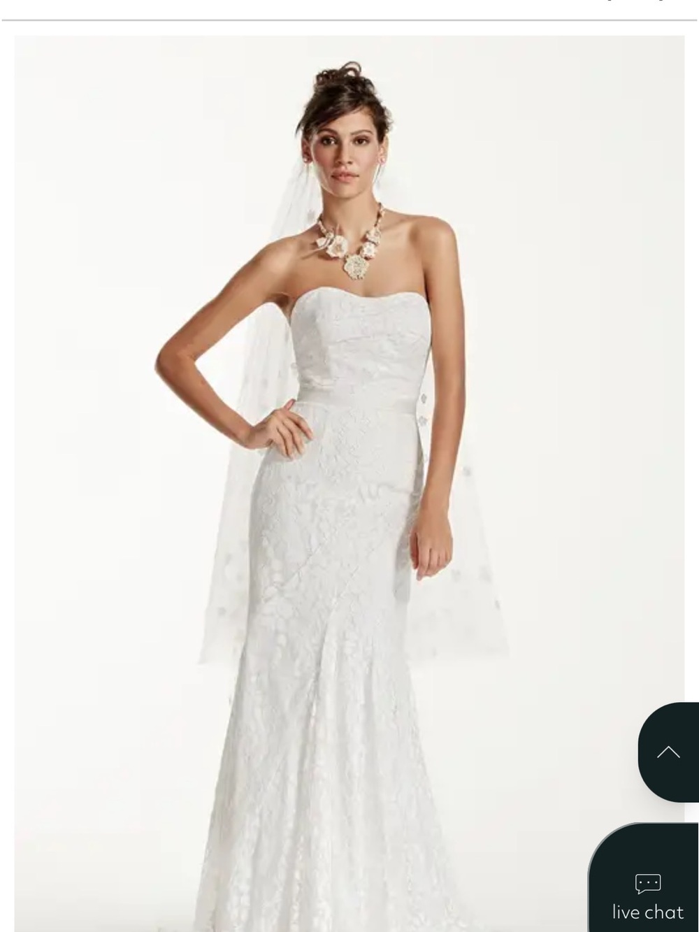 Wedding Dress Size 4– Floral Detail, Short Train
